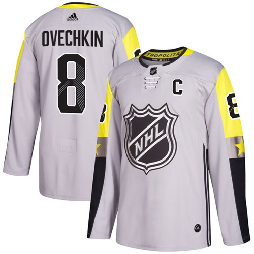 Adidas Men Washington Capitals #8 Alex Ovechkin Gray 2018 All-Star Metro Division Authentic Stitched NHL Jersey->los angeles dodgers->MLB Jersey